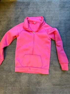 NWOT Kids Pink Half-Zip Pullover Sweatshirt